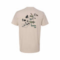 Wild Tribute Appalachian Trail Map Short Sleeve T-Shirt Sand