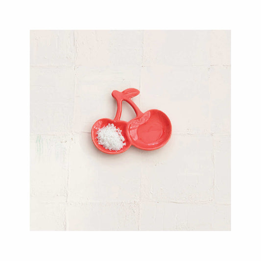 Creative Co-Op Ceramic Cherries Trinket Dish