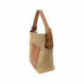 Joy Susan Straw Top Zip Hobo Handbag  Natural