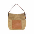 Joy Susan Straw Top Zip Hobo Handbag Natural