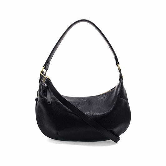 Joy Susan Yvette Expandable Zip Hobo Crossbody Handbag Black