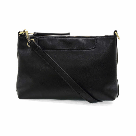 Joy Susan Lovey Top Zip Crossbody Handbag Black