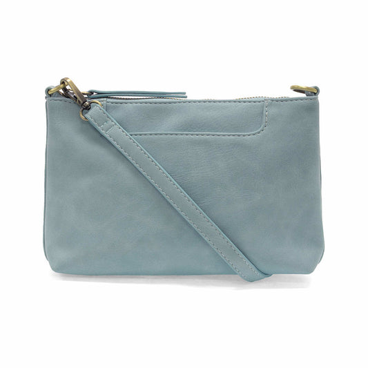Joy Susan Lovey Top Zip Crossbody Handbag Blue Suagr