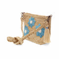 Joy Susan Daisy Indy Jute Crossbody Handbag  Turq