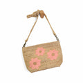 Joy Susan Daisy Indy Jute Crossbody Handbag Coral