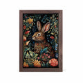 P Graham Dunn Moody Floral Bunny Linen Wall Art