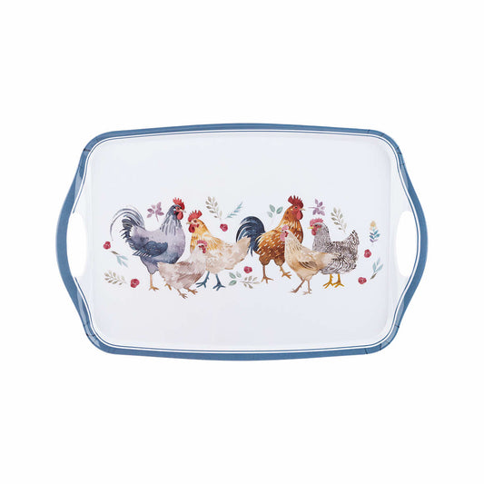 Ganz Watercolor Chicken Serving Tray