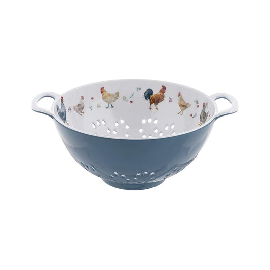 Ganz Watercolor Chicken Berry Colander Bowl