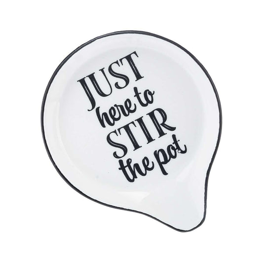 Ganz Stir the Pot Ceramic Spoon Rest