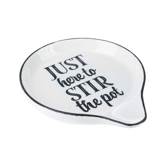 Ganz Stir the Pot Ceramic Spoon Rest