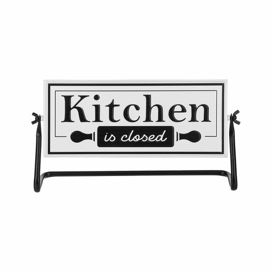 Ganz Embossed Kitchen Is Open/Closed Spinning Sign