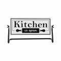 Ganz Embossed Kitchen Is Open/Closed Spinning Sign