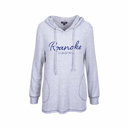 Mittoshop Women's Roanoke Hooded Long Sleeve Shirt Heather Grey