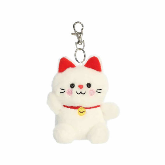 Aurora World Palm Pals Kota Lucky Cat Plush Clip On - 4.5 Inch