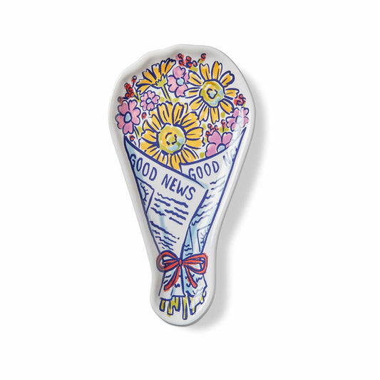 tag Newspaper Bouquet Trinket Dish