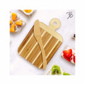 Totally Bamboo Striped Serving and Cutting Board with Spreader Set