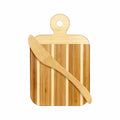Totally Bamboo Striped Serving and Cutting Board with Spreader Set