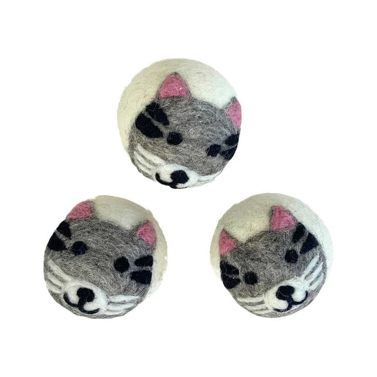 Once Again Home Co. Cat Laundry Wool Dryer Balls - Pack of 3
