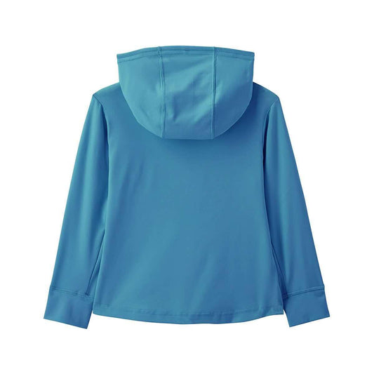 Patagonia Baby and Toddler Capilene Silkweight Island Turtle Long Sleeve Hoody Shore Blue
