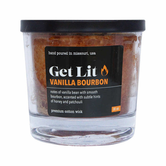 Ozark Brands Get Lit Vanilla Bourbon Candle - 16 Ounce