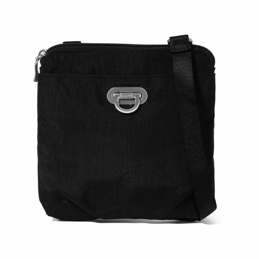 baggallini Coastal Flip Lock Mini Crossbody Bag Black