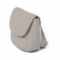 baggallini Swift Flap Mini Crossbody Bag Silver Sand