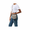 baggallini Swift Flap Mini Crossbody Bag Silver Sand