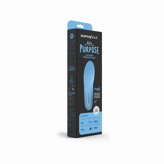 All-Purpose Support Medium Arch Insole Blue