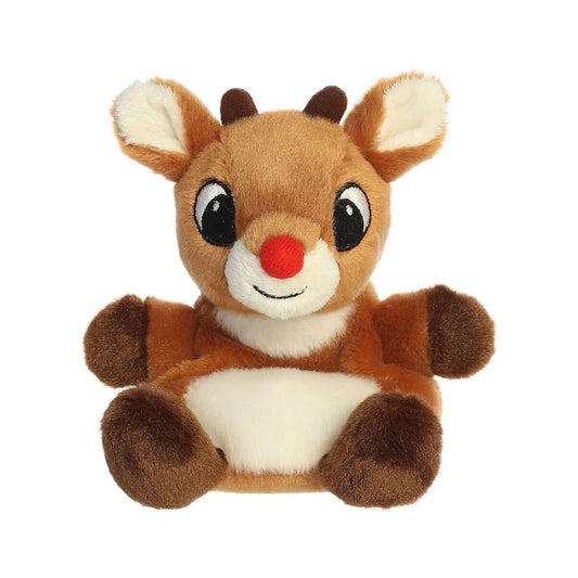 Aurora World Rudolph The Red-Nosed Reindeer Palm Pal Plush Toy