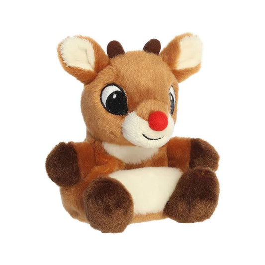 Aurora World Rudolph The Red-Nosed Reindeer Palm Pal Plush Toy
