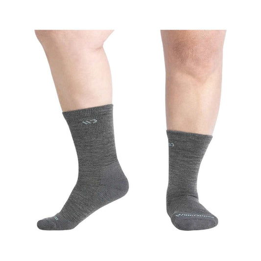 Wide Open Women's Solid Cushioned Crew Socks