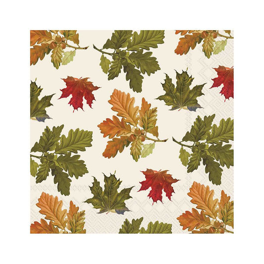 Boston International Earthtone Leaves Cocktail Napkins