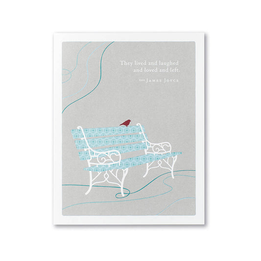 They Lived And Laughed Sympathy Card