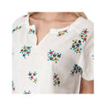 Aventura Women's Mariposa Floral Split Neck Short Sleeve Blouse