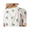 Aventura Women's Mariposa Floral Split Neck Short Sleeve Blouse