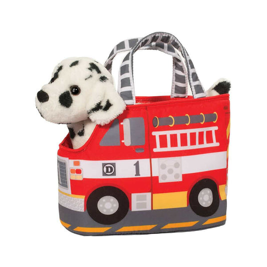 Douglas Cuddle Toy Pet Sak Fire Truck Dalmation Plush Toy