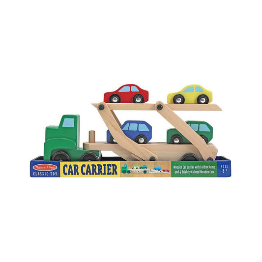 Melissa & Doug Wooden Car Carrier Set