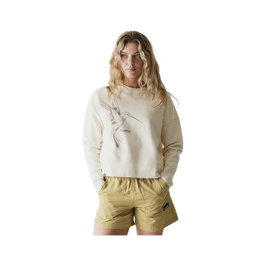 Kavu Women's Hummingbird Cropped Crew Sweatshirt