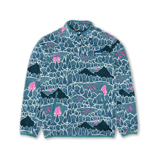 KAVU Women's Cavanaugh Snap Fleece Pullover, Sassy Sasquatch