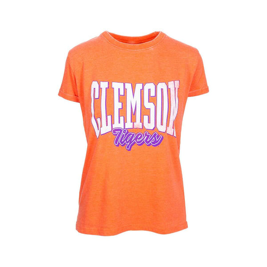 Pressbox Women's Clemson University Tacoma Boyfriend Short Sleeve T-Shirt