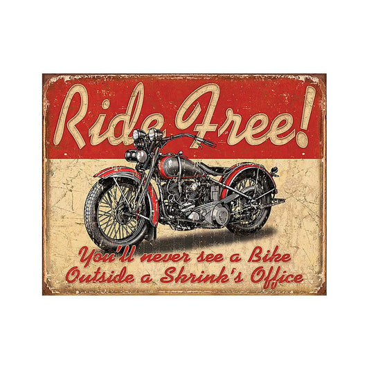 Ride Free Tin Sign