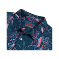 Beach & Barn Men's Flower & Fish Short Sleeve Sport Shirt