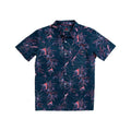 Beach & Barn Men's Flower & Fish Short Sleeve Sport Shirt