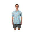 Beach & Barn Men's Flower & Fish Short Sleeve Sport Shirt