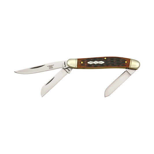 Stockman Amber Jigged Bone Knife