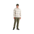 Free Fly Men's Seawool Long Sleeve Flannel Shirt, Ombre Stripe Birch, alternate view 2