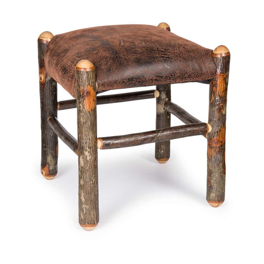 A Little Bit Country Amish Upholstered Foot Stool - Leather
