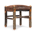 A Little Bit Country Amish Upholstered Foot Stool - Leather