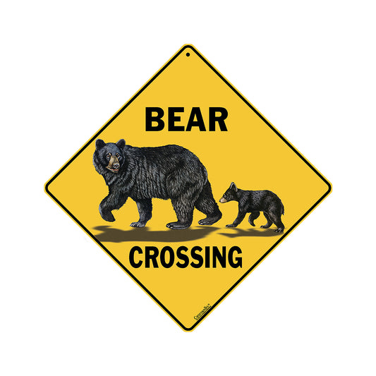 Atlas Screen Printing Bear Crossing Tin Sign
