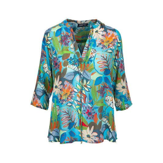 APNY Apparel Women's V-Neck Blouse With Tassels